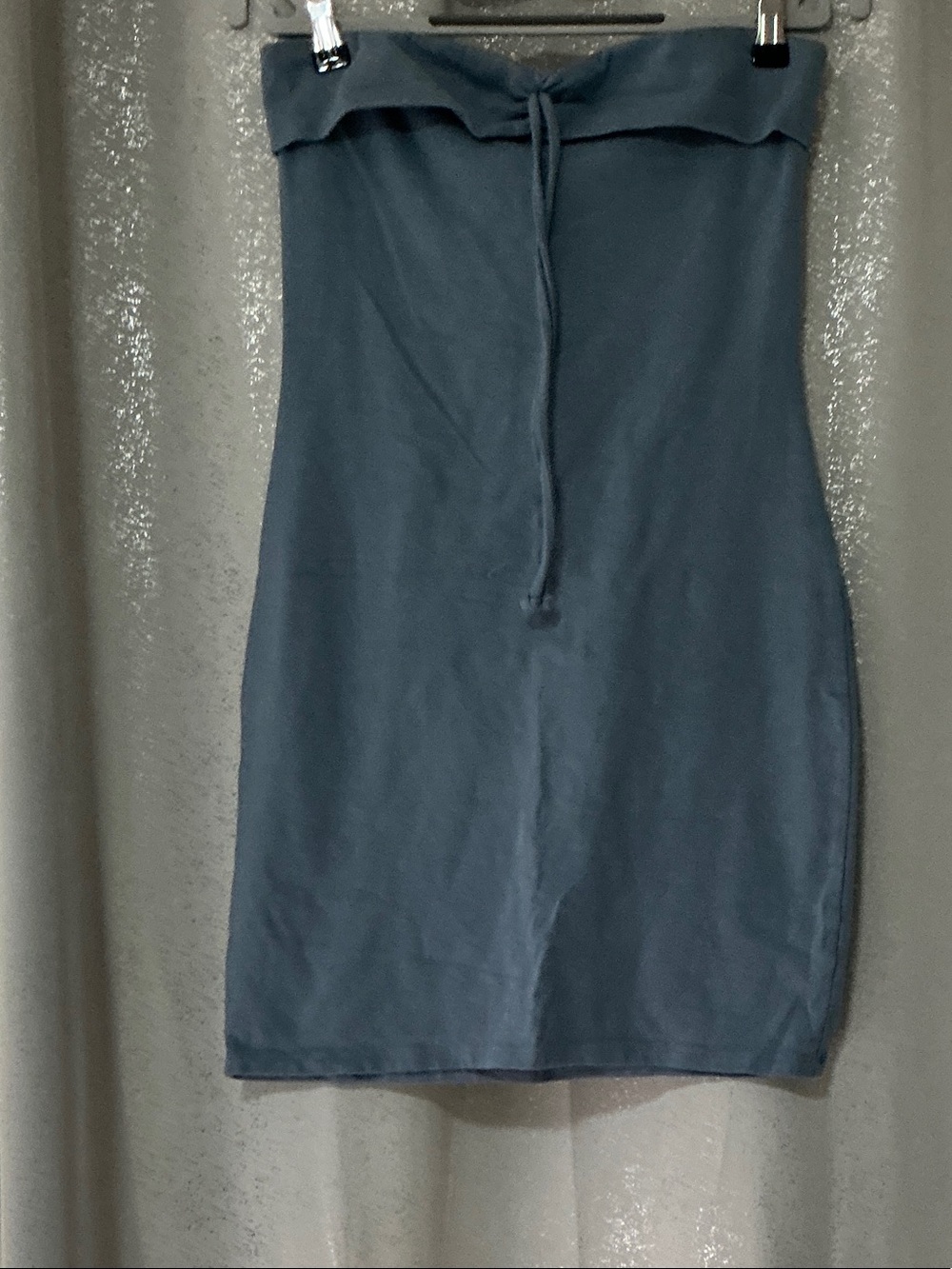 Target Slate Blue Strapless Drawstring Bodycon Dress